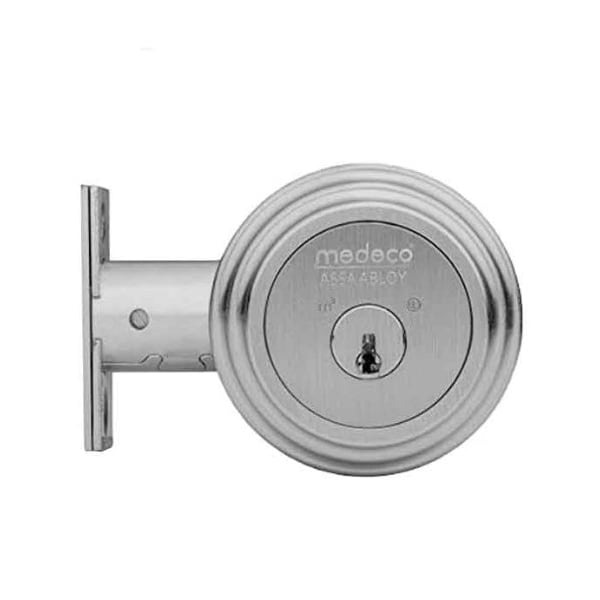 MEDECO:Residential BiLevel Sgl. Deadbolt - 2-3/8" - Satin Nickel